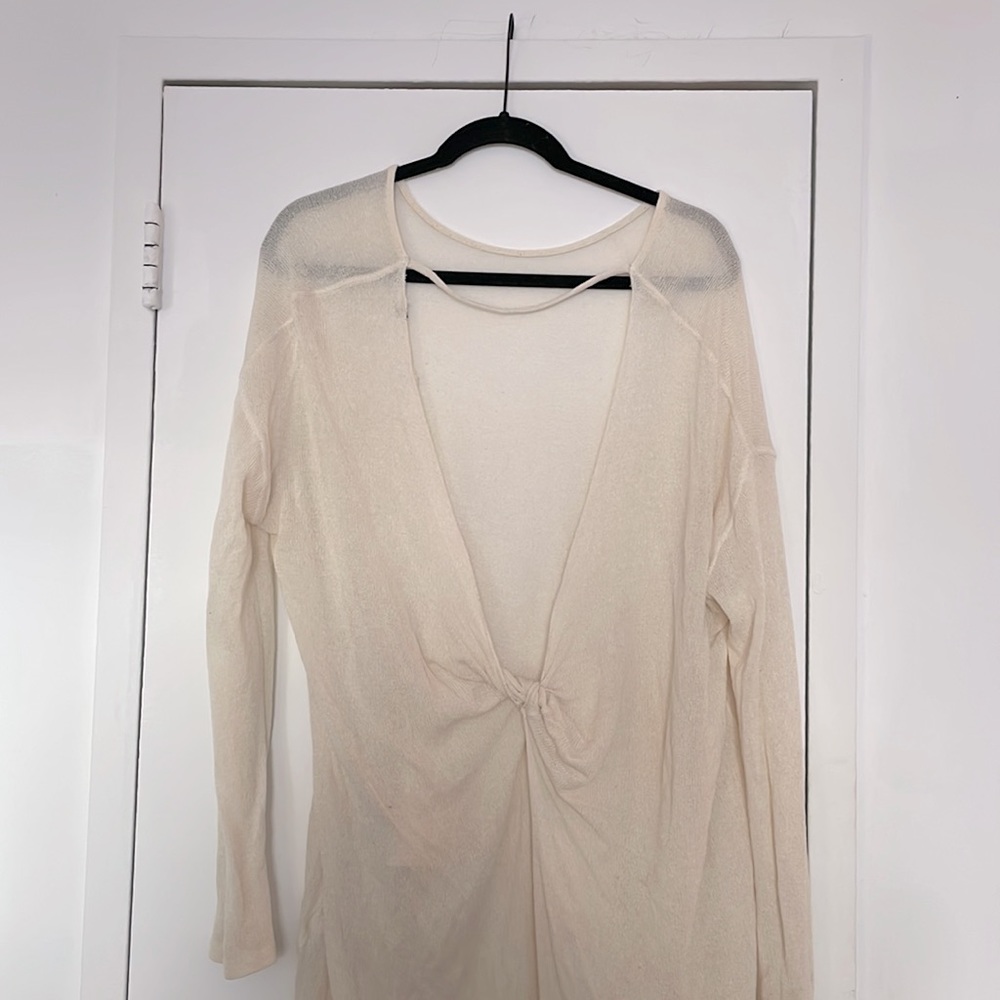 open-back long sleeve shirt